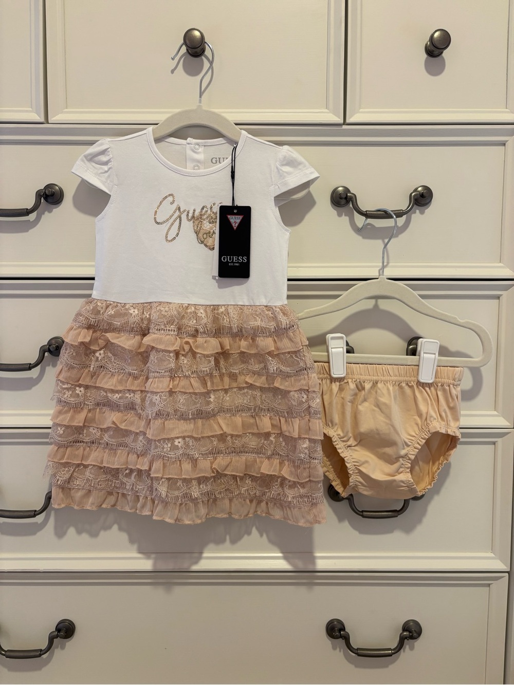 NWT Guess Baby Girl Dress w/ Bloomers Size 18 Months